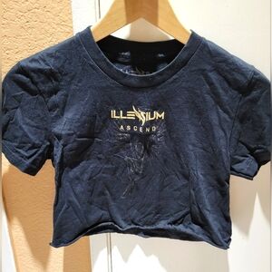 Illenium Ascend Women's Crop Shirt, Black, Medium